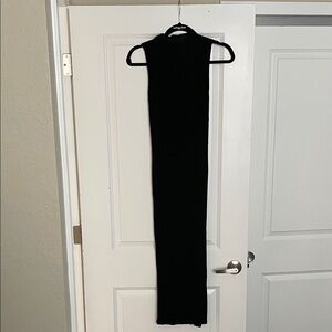 Skull Cashmere Elegant Black Maxi Dress
